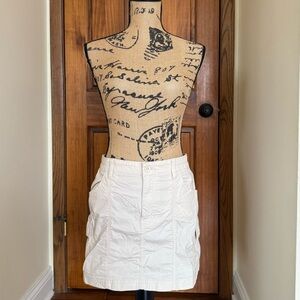Women’s S, Hollister, Cream, High-Rise Cargo Mini Skirt